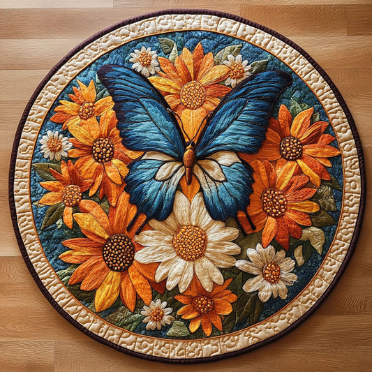 Butterfly Solstice WN3005022CL Quilted Round Mat