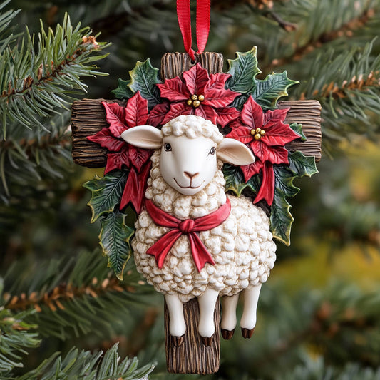 Golden Faith Sheep WN3010031CL Christmas Ornament