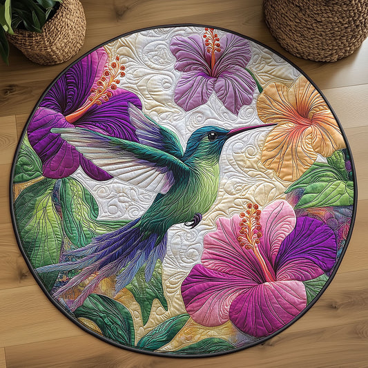 Hummingbird Enchanted WJ1606045CL Quilted Round Mat