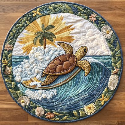Turtle Palm WN3105058CL Quilted Round Mat