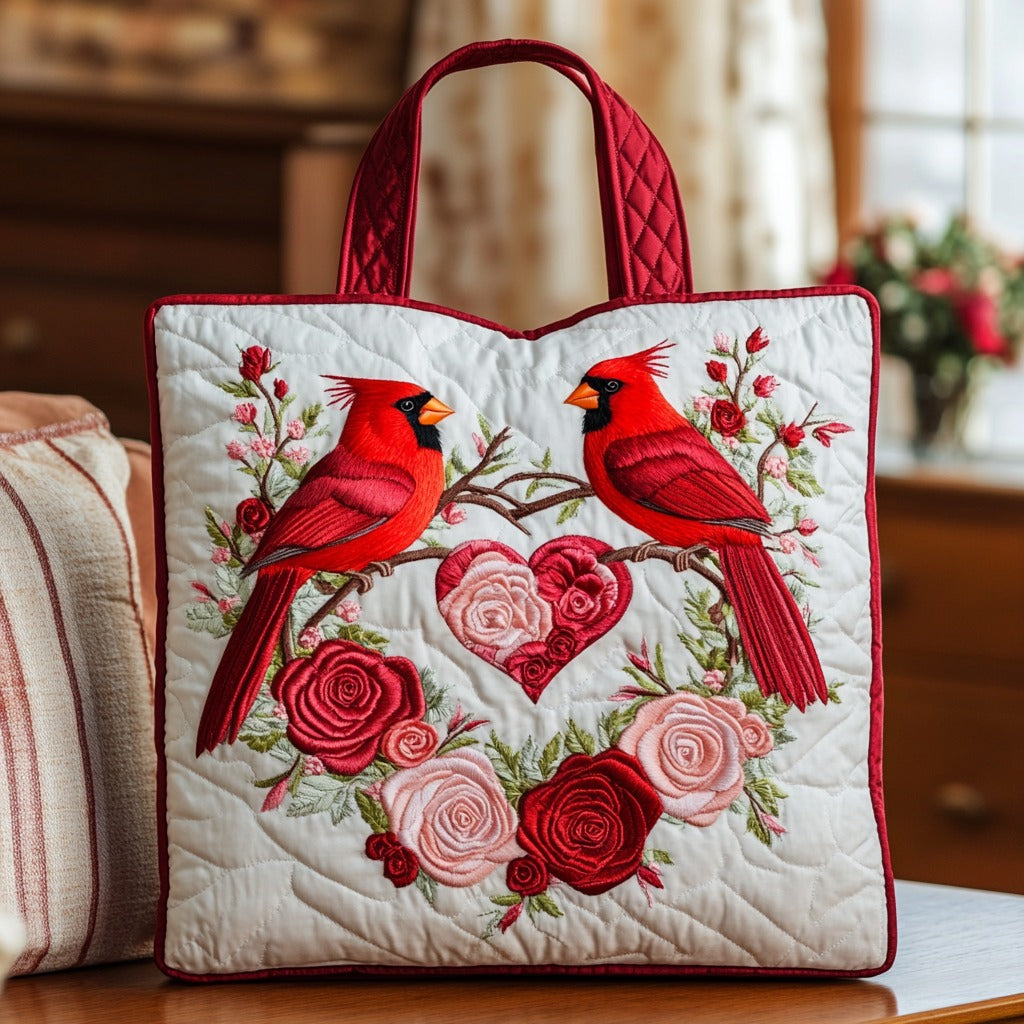 Heart Of Cardinal XR1711014CL Quilted Tote Bag