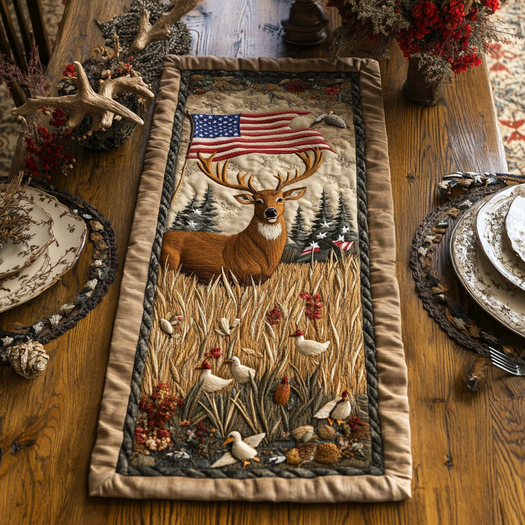 Deer Plainsong WN1106039CL Quilted Table Runner