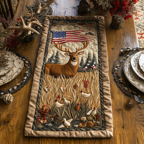 Deer Plainsong WN1106039CL Quilted Table Runner