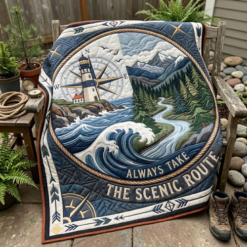 Lighthouse And Mountain Escape WN1905006CL Quilt