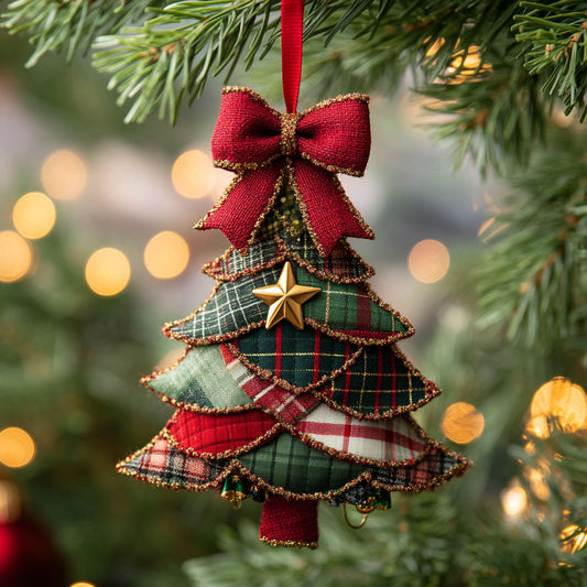 Plaid Dream Christmas Tree WN1211082CL Christmas Ornament