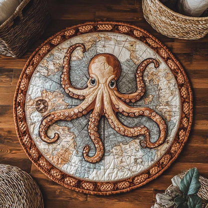 Wandering Octopus WN0905049CL Quilted Round Mat
