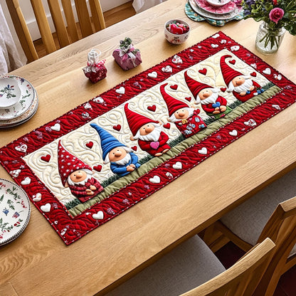 Romance Gnomes CP1201026CL Quilted Table Runner