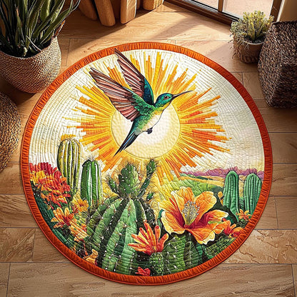 Desert Hummingbird QA2011023CL Quilted Round Mat