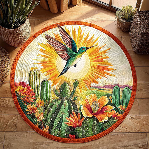 Desert Hummingbird QA2011023CL Quilted Round Mat