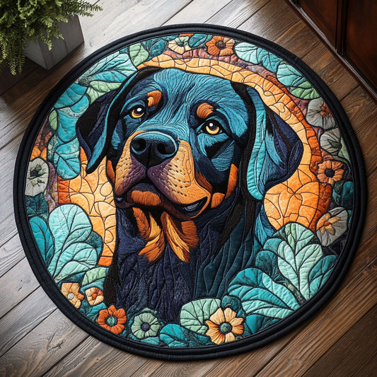 Regal Rottweiller WP2204096CL Quilted Round Mat