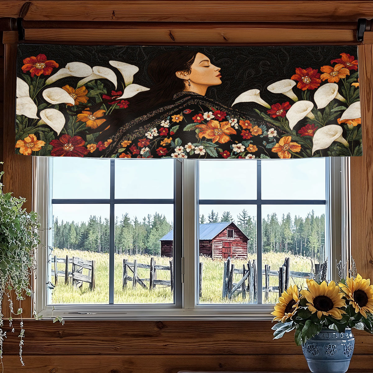 Floral Spirit Awakening WN1706009CL Quilted Valance
