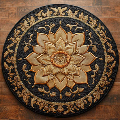 Ancient Flower WN2904060CL Quilted Round Mat