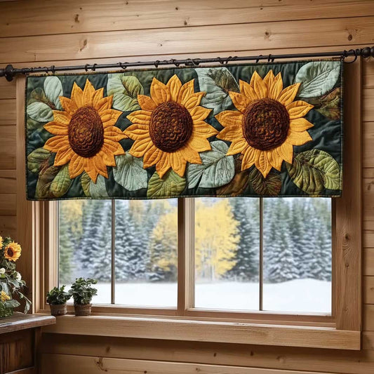 Sunflower Harmony WN1403088CL Quilted Valance