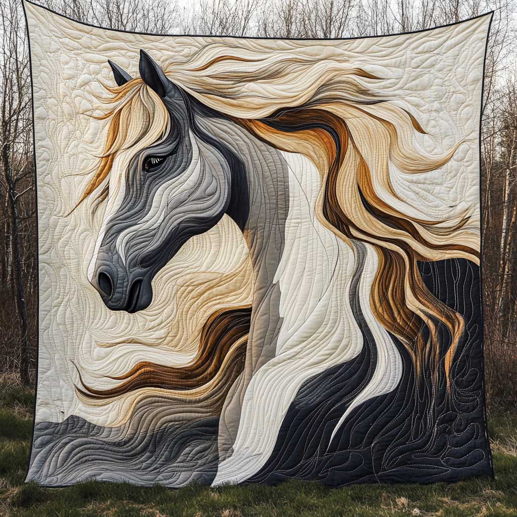 Golden Wave Horse WP1002022CL Quilt