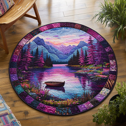 Dreamlike Tranquilt Boat WJ1004036CL Quilted Round Mat