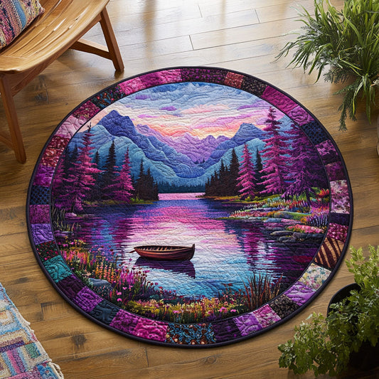 Dreamlike Tranquilt Boat WJ1004036CL Quilted Round Mat