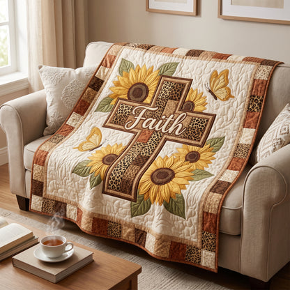 Leopard Cross Sunflower XR2204021CL Quilt