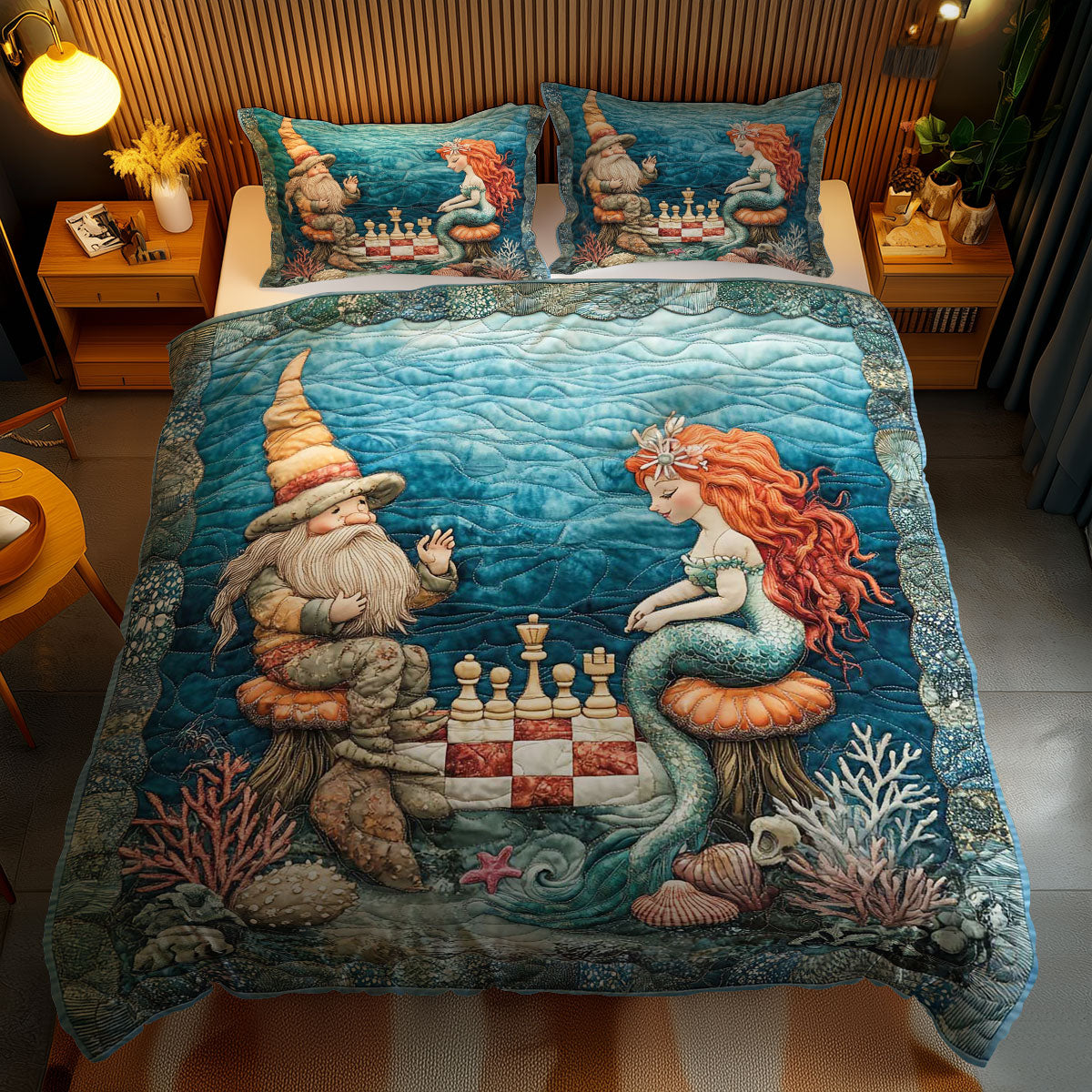 Mermaid's Move Gnome WN0901087CL Duvet Cover Set