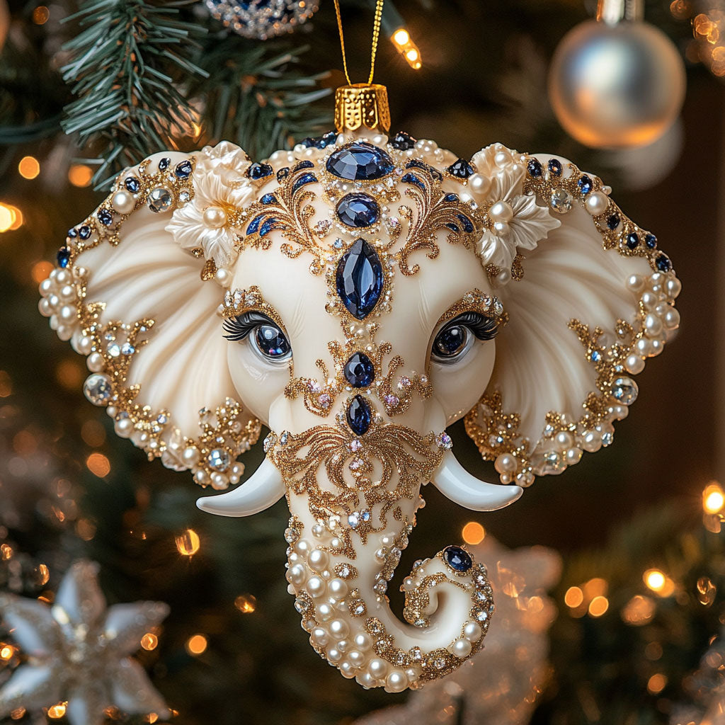 Jewel Elephant CW0112023CL Christmas Ornament