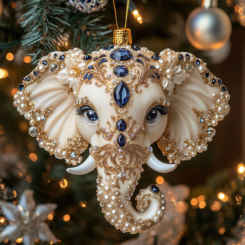 Jewel Elephant CW0112023CL Christmas Ornament