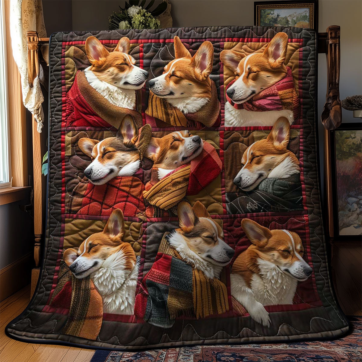 Snuggly Corgi WN1303010CL Quilt