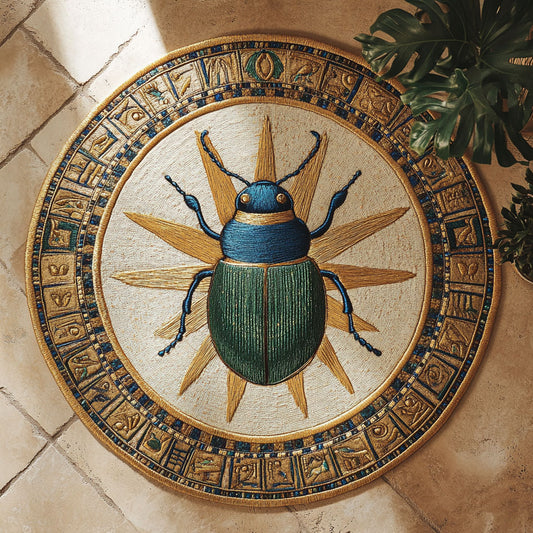 Scarab Glow WN0506066CL Quilted Round Mat