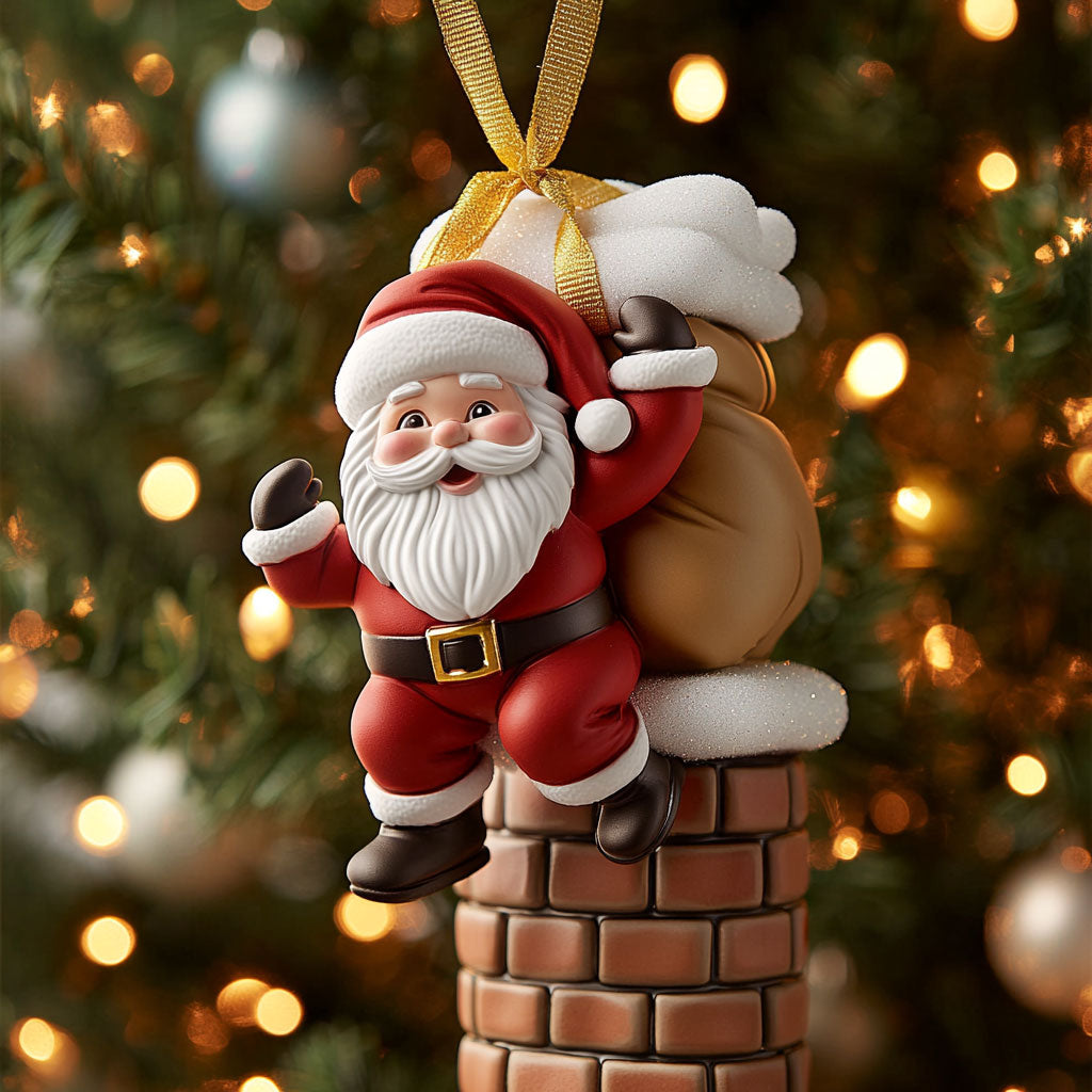 Christmas Chimney Santa WN1811002CL Christmas Ornament