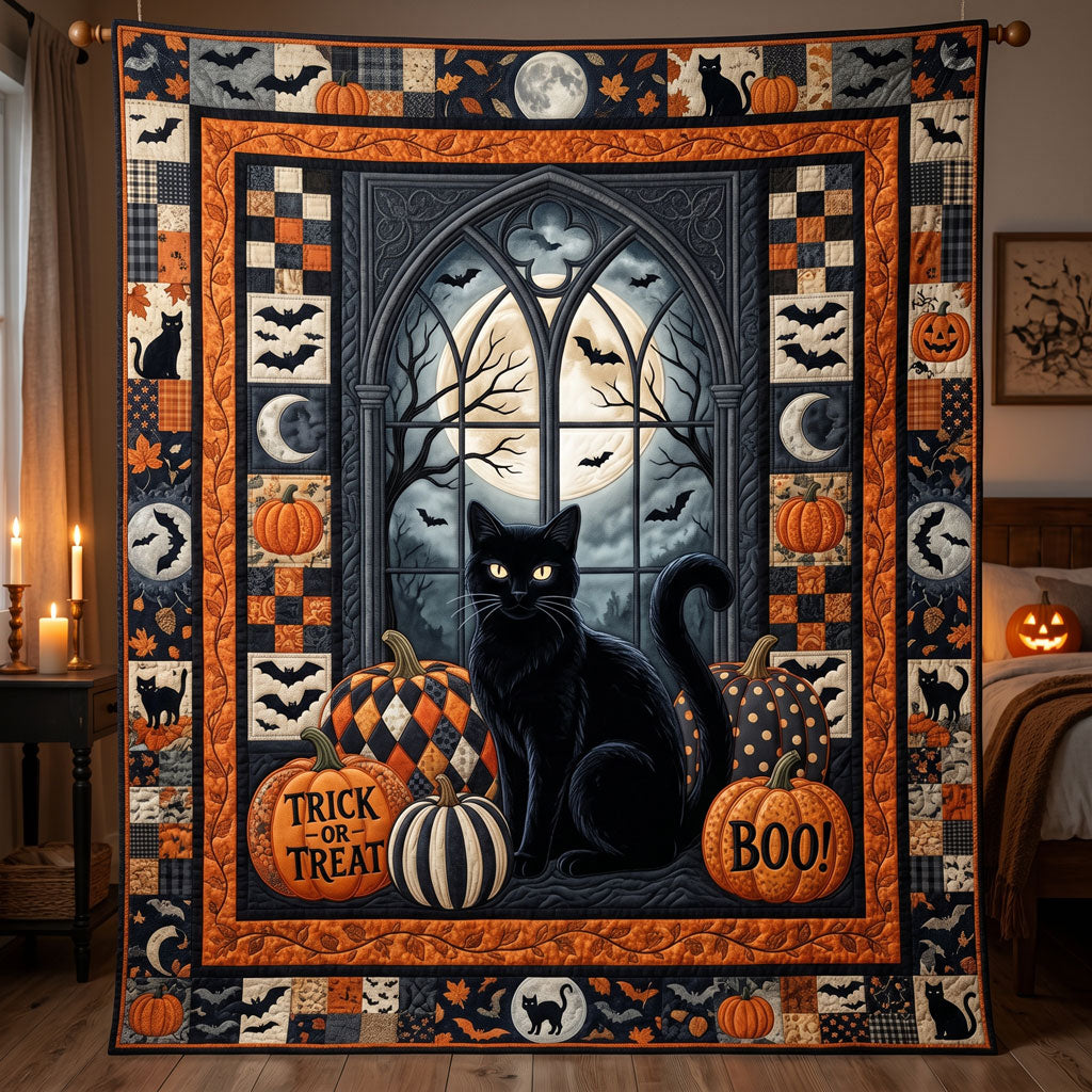 Spooky Black Cat WN0605024CL Quilt