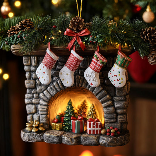 Cozy Stocking Mantel CW0311031CL Christmas Ornament