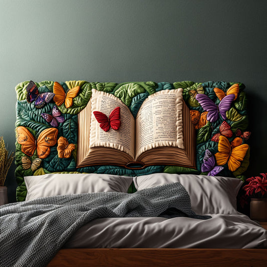 Wings Over Words KL1401017CL Quilted Headboard Slipcover