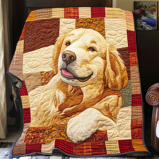 Adorable Golden Retriever WP1402001CL Quilt