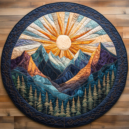 Golden Legacy Mountain WN1208035CL Quilted Round Mat