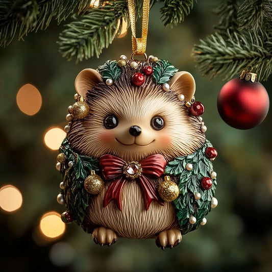 Hedgehog Cozy Cheer WN0912012CL Christmas Ornament