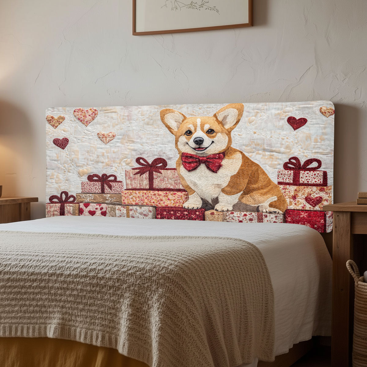Corgi Sweet CW2012008CL Quilted Headboard Slipcover