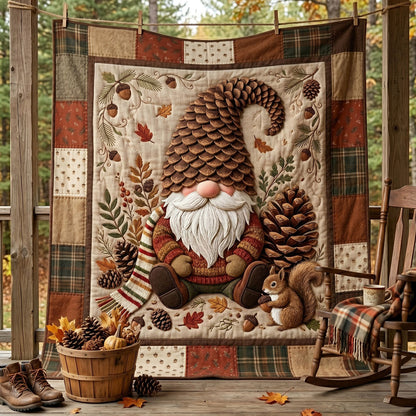 Woodland Pinecone Gnome WN2506017CL Quilt