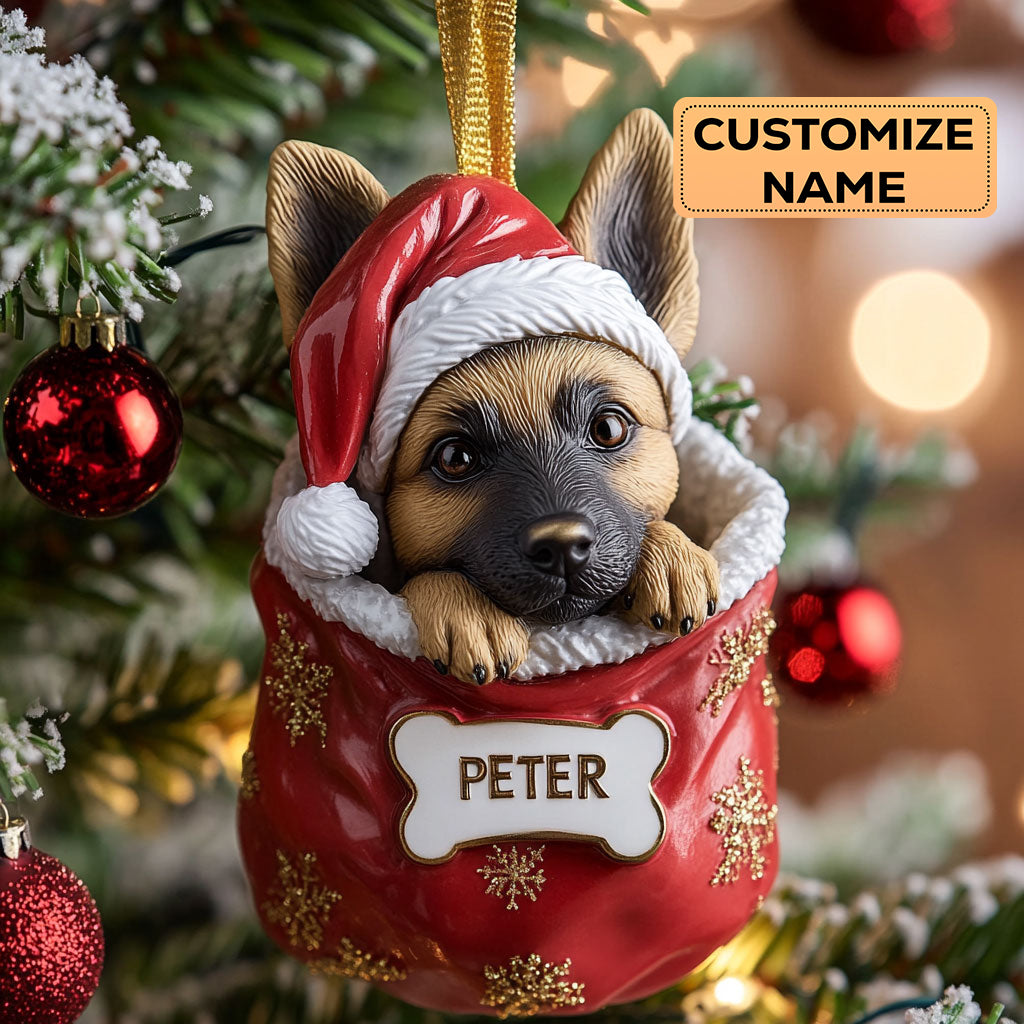 German Shepherd Holiday Joy CW0412019CL Personalized Christmas Ornament