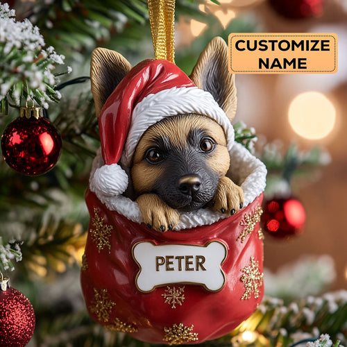 German Shepherd Holiday Joy CW0412019CL Personalized Christmas Ornament