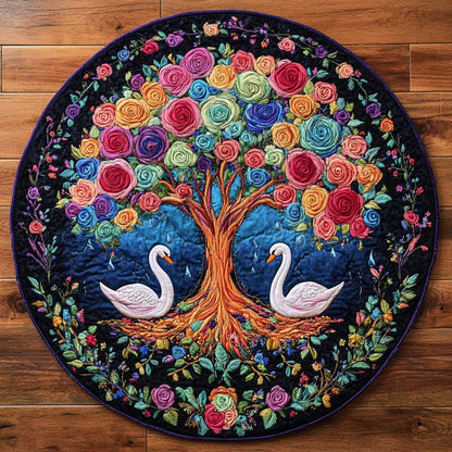 Blossom Swan WN2804005CL Quilted Round Mat