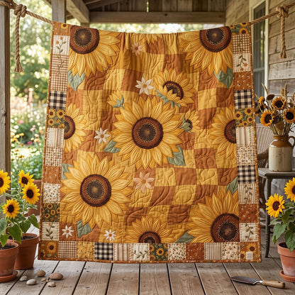 Golden Sunflower Meadow WN2606009CL Quilt