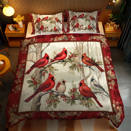 Yuletide Cardinal WN2102068CL Duvet Cover Set