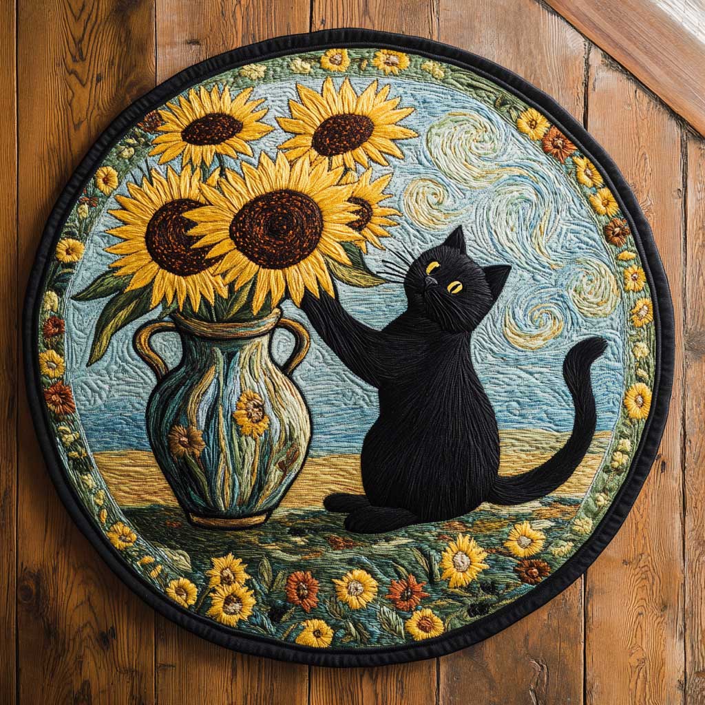 Pitcher Cat WN2504035CL Quilted Round Mat