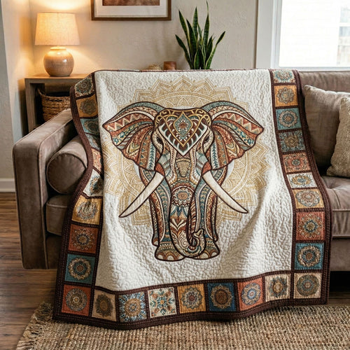 Sacred Elephant Spirit WN0904045CL Quilt