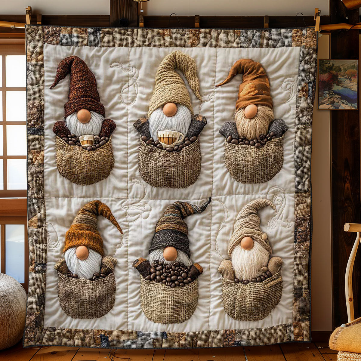 Gnome’s Coffee Corner WN0503069CL Quilt