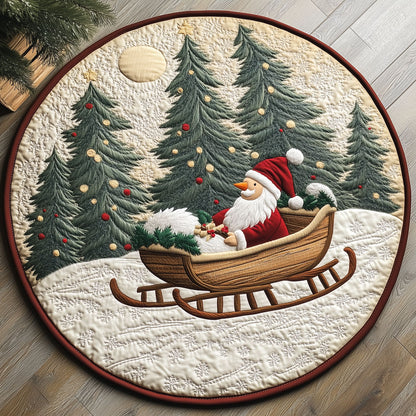 Forest Fowl Santa LT1410028CL Quilted Round Mat