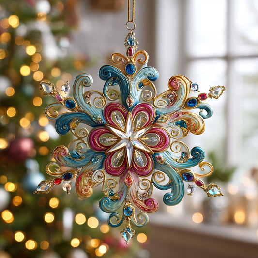 Coral Snowflake CW0912011CL Christmas Ornament