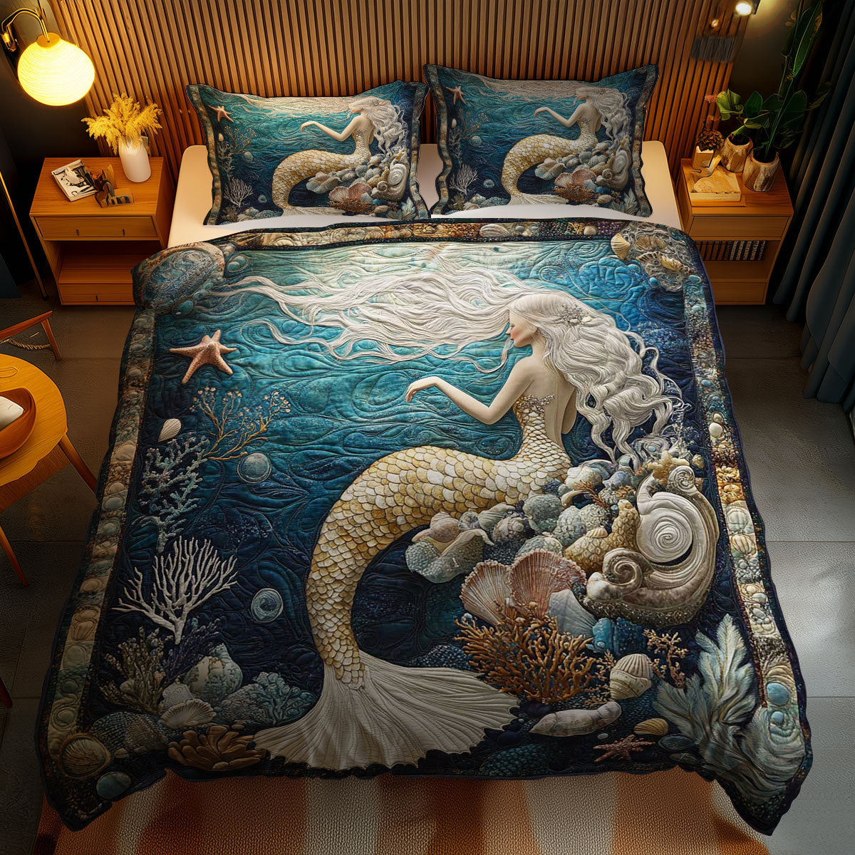 Golden Mermaid WN0901080CL Duvet Cover Set