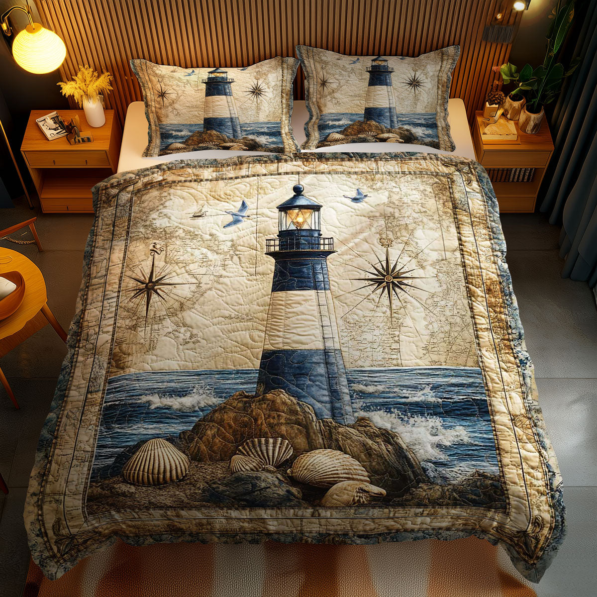 Coastal Breeze Lighthouse WN1003080CL Duvet Cover Set