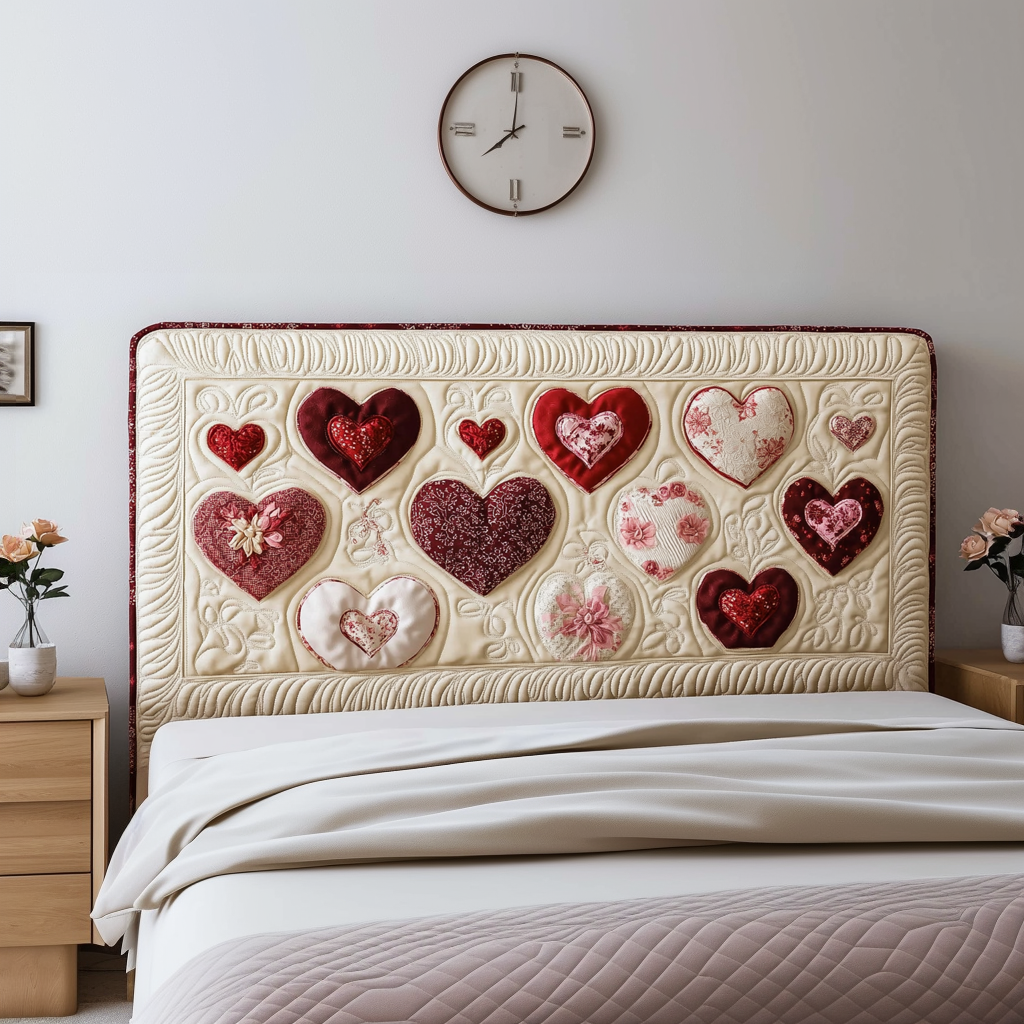 Heart Of Love QA1301001CL Quilted Headboard Slipcover