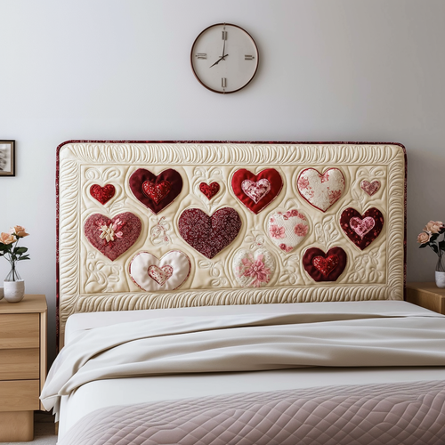 Heart Of Love QA1301001CL Quilted Headboard Slipcover