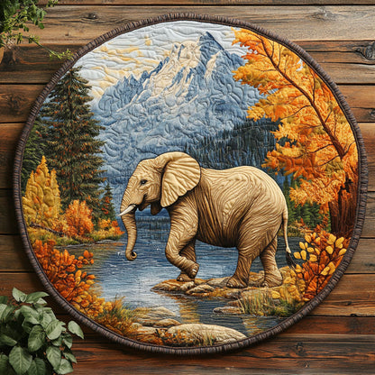 Elephant CW2205423CL Quilted Round Mat